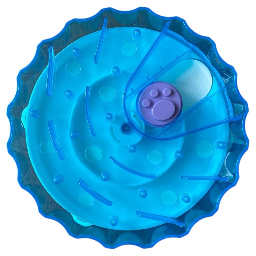 Cat Toy Feeder Treats Interactive Blue and Purple Pet Bowl Tray Stimulation